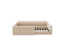 Flieks Polsterbett mit Stauraumtasche und Samtbezug Beige Bild 5