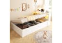 Flieks Massivholzbett Daybett 90x200cm Weiß mit LED & Stauraum Bild 2