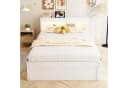 Flieks Massivholzbett Daybett 90x200cm Weiß mit LED & Stauraum Bild 3