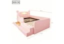 Flieks Polsterbett Rosa mit Bären-Kopfteil, Nachtlicht, USB & Schublade Bild 4