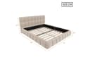 Flieks Polsterbett 140x190 Beige Samt Bild 3