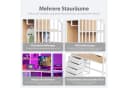 Flieks Hochbett Metall 90x200 mit Schreibtisch Stauraumtreppe LED Bild 5
