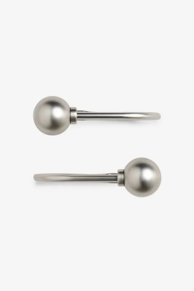 Next Raffhalter mit Kugeldesign 2er-Set Silber Metall - Bild 2