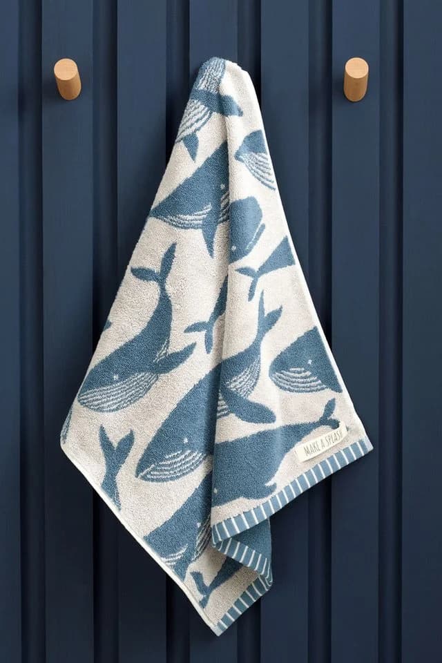 Next Handtuch Baumwoll-Handtuch Wal Motiv Blau - Bild 5