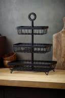 Next Obstschale Bronx 3-Ebenen Metall Schwarz Bild 1