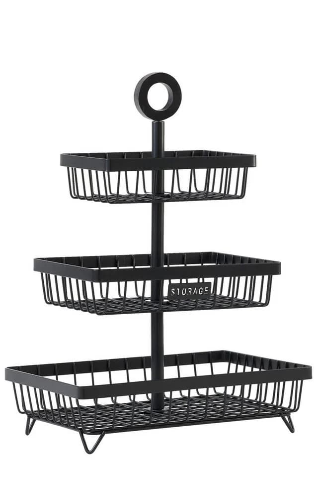 Next Obstschale Bronx 3-Ebenen Metall Schwarz - Bild 2