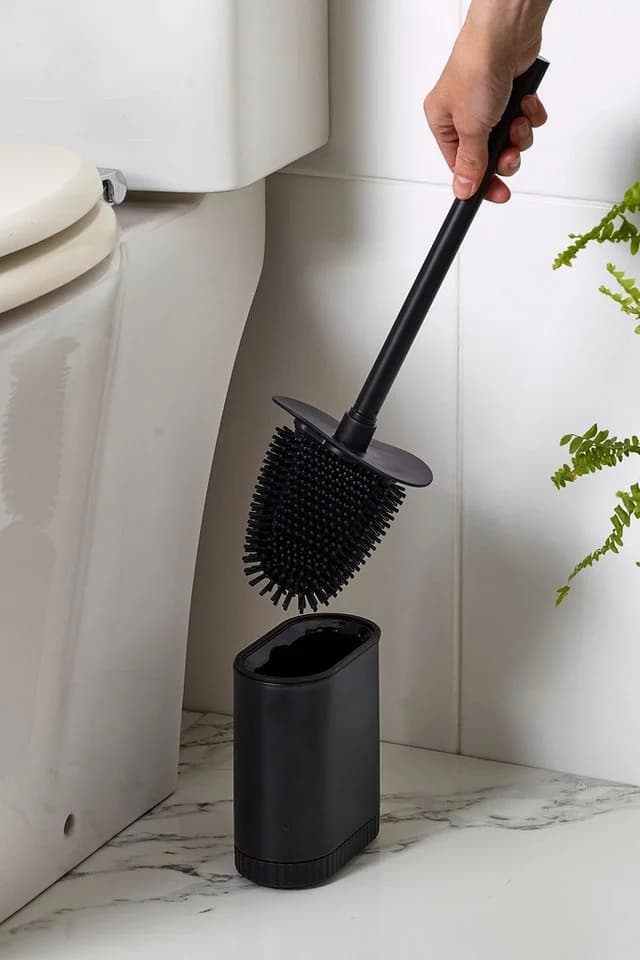 Next WC-Reinigungsbürste Schmale Toilettenbürste aus Silikon Schwarz - Bild 4