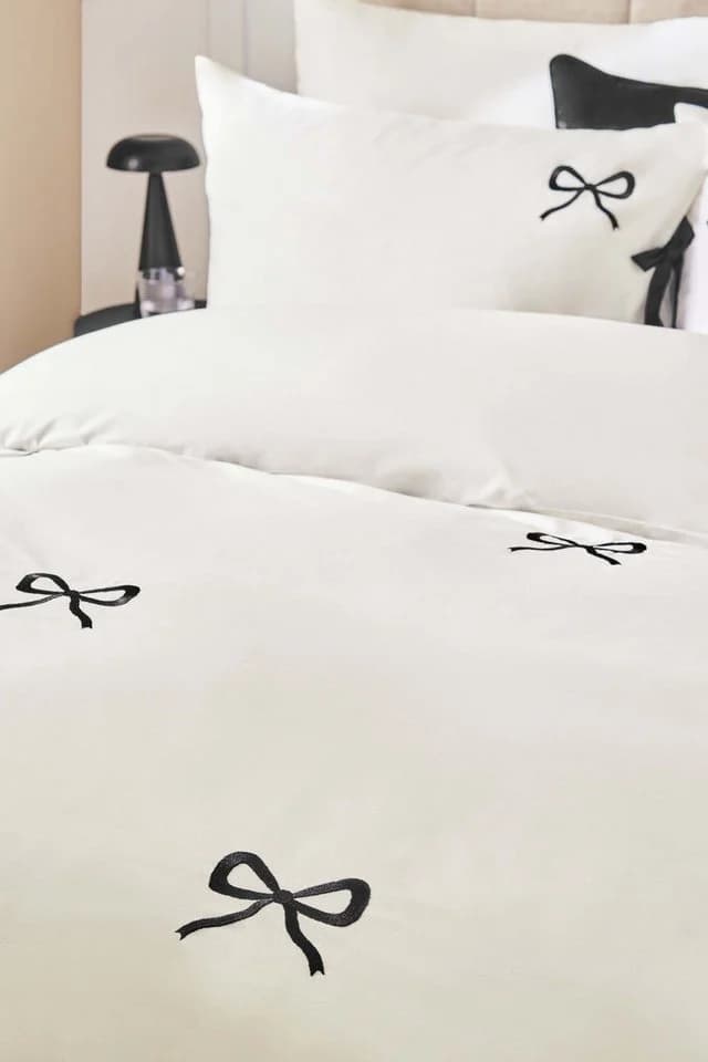 Next Bett-Set Garnitur Baumwolle Polyester Schleifen-Stickerei