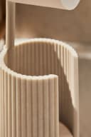 Next Toilettenpapierhalter Gerippt Beige Metall Kunstharz Bild 1