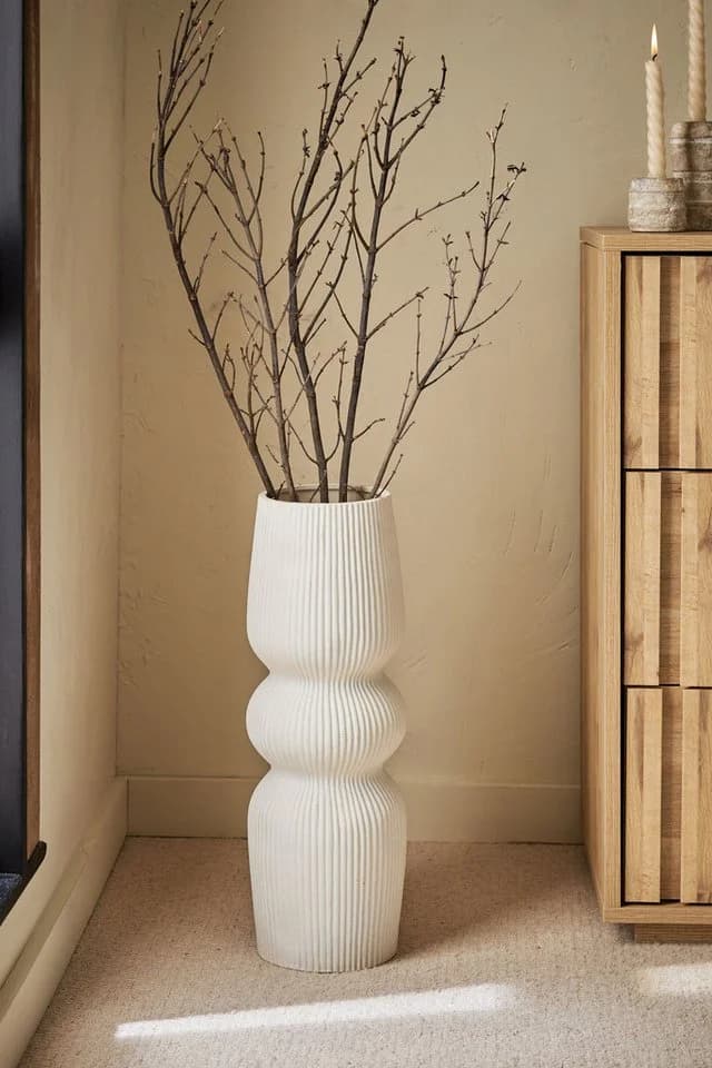Next Dekovase Große, organisch strukturierte Vase Beige - Bild 3