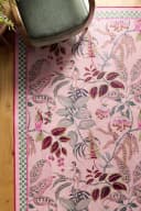 Next Teppich Waschbarer Läufer Blumenmuster Exotischer Affe Rosa Bild 1