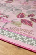 Next Teppich Waschbarer Läufer Blumenmuster Exotischer Affe Rosa Bild 4