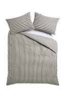 Next Bett-Set mit Bettbezug und Kissenbezug, Schwarz/Natural Slim Stripe Bild 2
