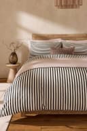 Next Bett-Set mit Bettbezug und Kissenbezug, Schwarz/Natural Slim Stripe Bild 3