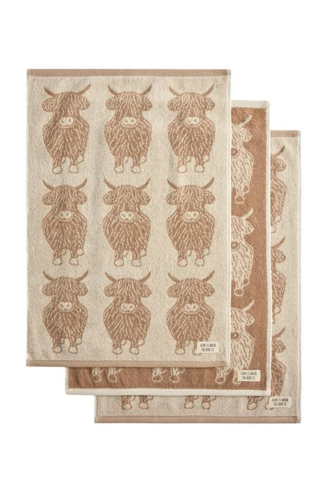 Next Geschirrtuch 3er-Set Baumwolle Beige - Bild 2