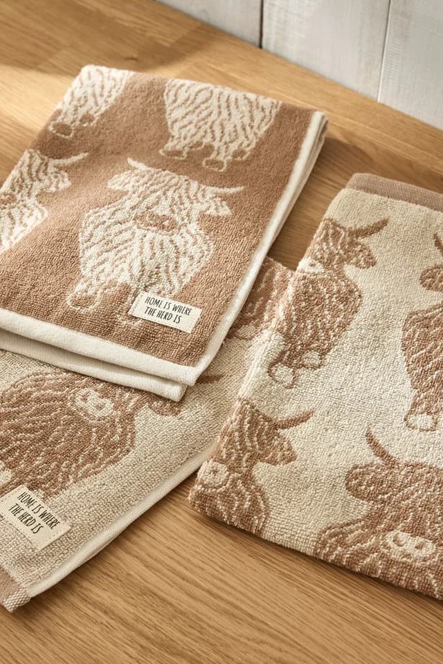 Next Geschirrtuch 3er-Set Baumwolle Beige - Bild 3