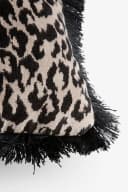 Next Dekokissen Velvet Leopard Fringe 43x43cm Braun/Schwarz Bild 3