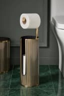 Next Gerippter Toilettenpapierhalter Goldfarben Bild 4