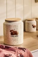 Next Vorratsdose Hamish Hochlandrind Keksdose Steingut Holz Beige Bild 1