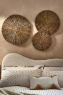 Next Wanddekoobjekt Set of 3 Woven Rattan Wall Plaques Braun Bild 2