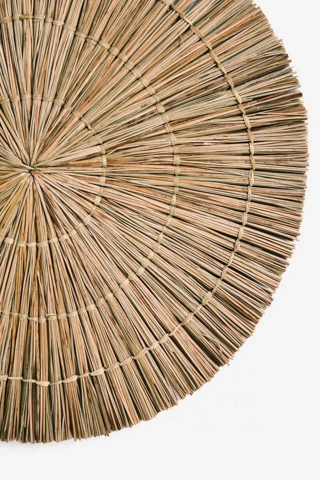 Next Wanddekoobjekt Set of 3 Woven Rattan Wall Plaques Braun - Bild 3