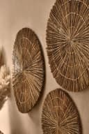 Next Wanddekoobjekt Set of 3 Woven Rattan Wall Plaques Braun Bild 4