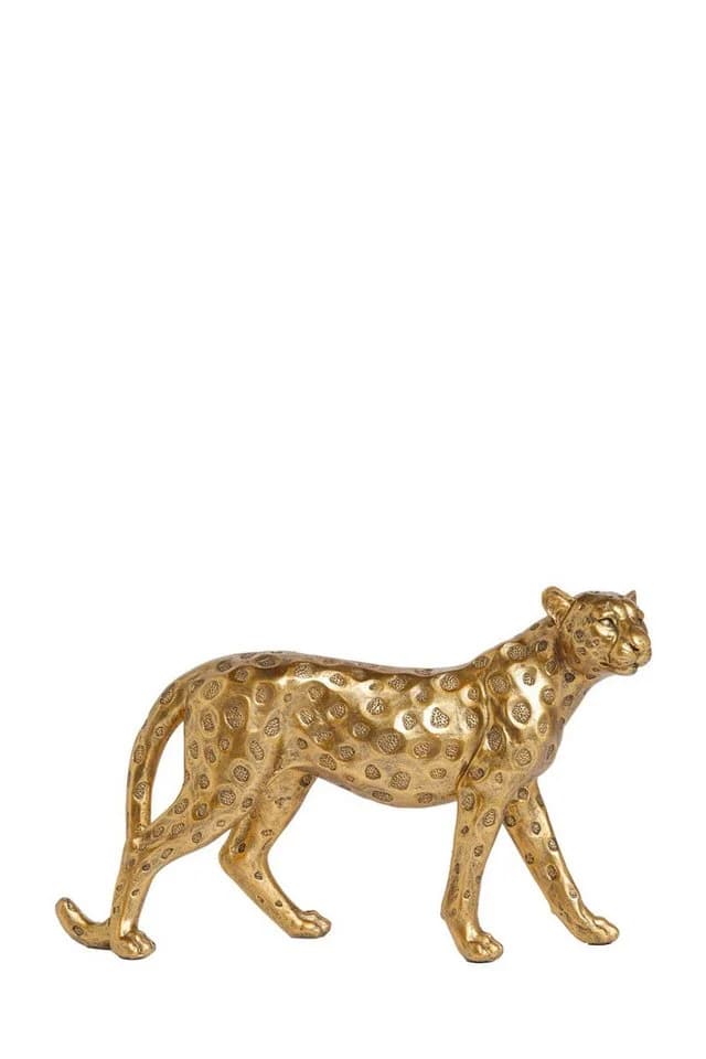 Next Dekofigur Gepardenfigur Kunstharz Goldfarben - Bild 2