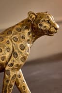 Next Dekofigur Gepardenfigur Kunstharz Goldfarben Bild 4