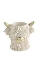 Next Dekovase Vase in Kopfform Hochlandrind Beige Bild 2