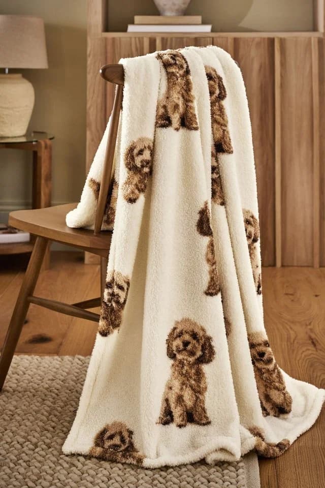 Next Wohndecke Fleece Cockapoo Charlie Beige - Bild 3