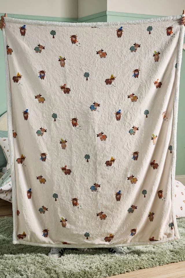 Next Wohndecke Fleece-Decke mit Mini-Hamish Motiv