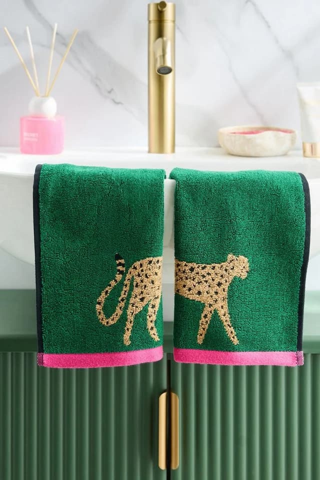 Next Handtuch 2er-Set Waschlappen Baumwolle Gepard - Bild 2