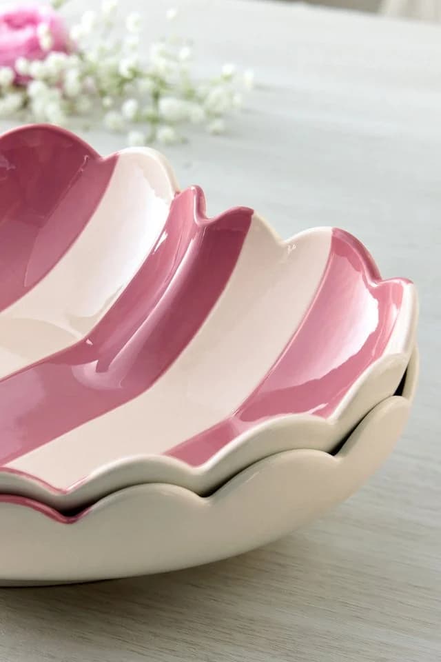Next Pastaschüsseln in Herzform 2er-Set Steingut Rosa - Bild 3
