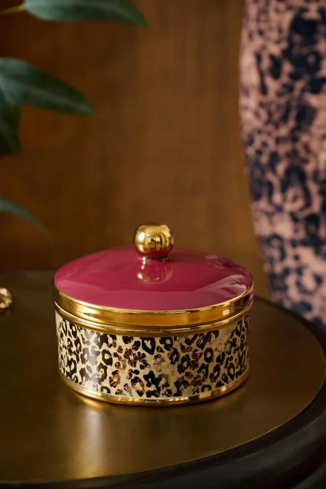 Next Dekoschale Keramik mit Leopardenmuster Schmuckdose