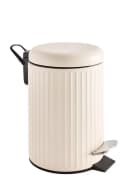 Next Mülleimer Gerippter 3-Liter-Treteimer mit Softclose-Deckel Beige Bild 2