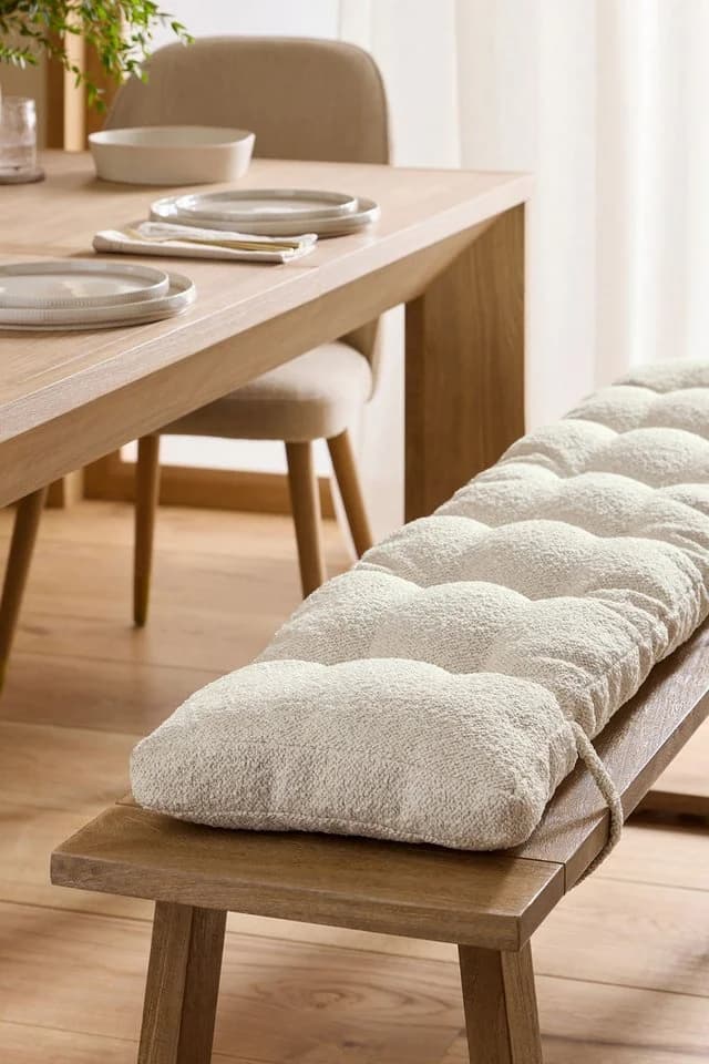 Next Sitzkissen Esszimmerbank Casual Boucle Oyster Polyester