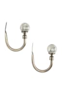 Next Raffhaken Glas-Vorhanghalter 2er-Set Quecksilber-Optik Bild 2