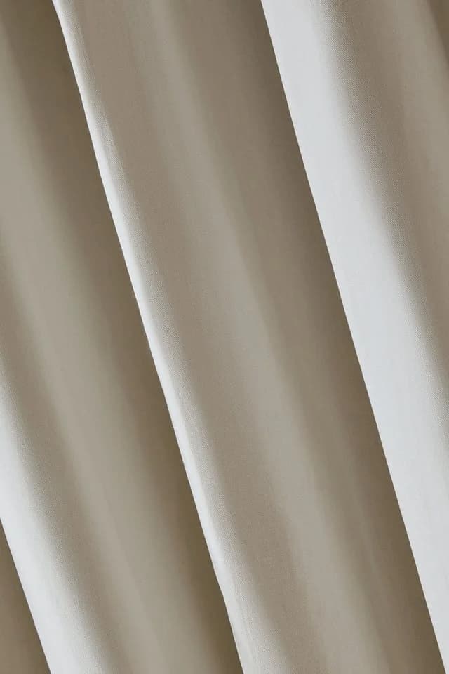 Next Verdunkelnde Baumwollvorhänge (2 St) Beige mit Ösen - Bild 5
