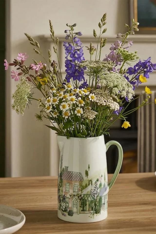 Next Dekovase Krug-Vase Weiß Steingut - Bild 3