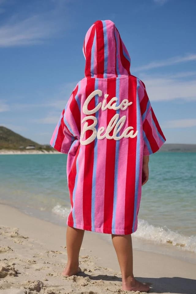 Next Badeponcho Frottee-Poncho Baumwolle Rosa