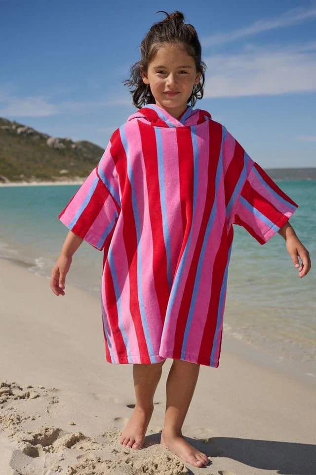 Next Badeponcho Frottee Baumwolle Kinder Rosa - Bild 4