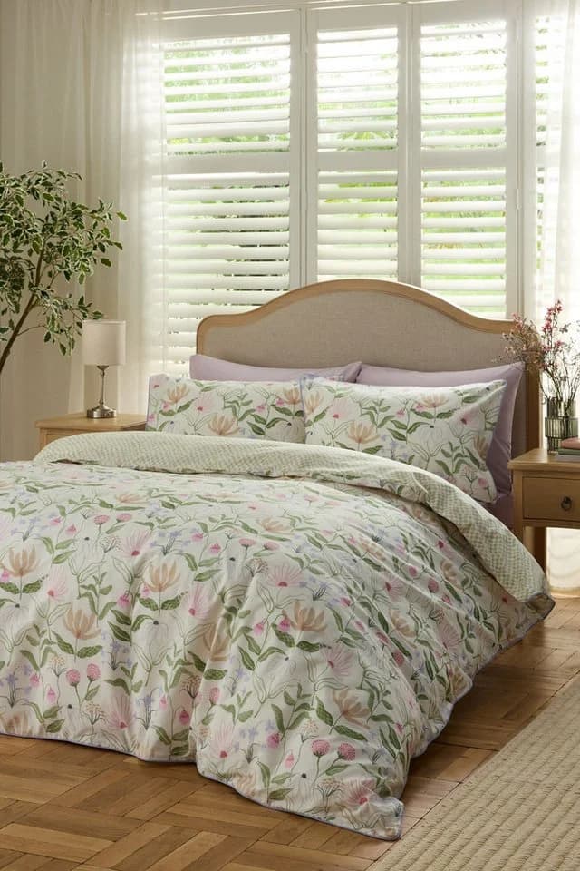 Next Bettgarnitur Blumen-Print Schachbrettmuster Baumwolle - Bild 4