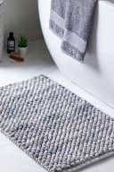 Next Badematte mit riesigen Noppen Grau Marl Polyester Baumwolle Bild 3