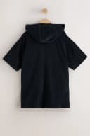 Next Badeponcho Frottee-Poncho Schwarz Baumwolle Bild 1