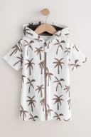 Next Badeponcho Frottee mit Reißverschluss Baumwolle Weiß Bild 5