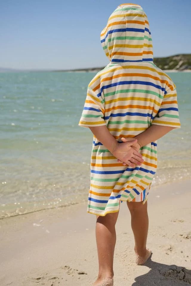 Next Badeponcho Frottee-Cover-up mit Reißverschluss Baumwolle Bunt