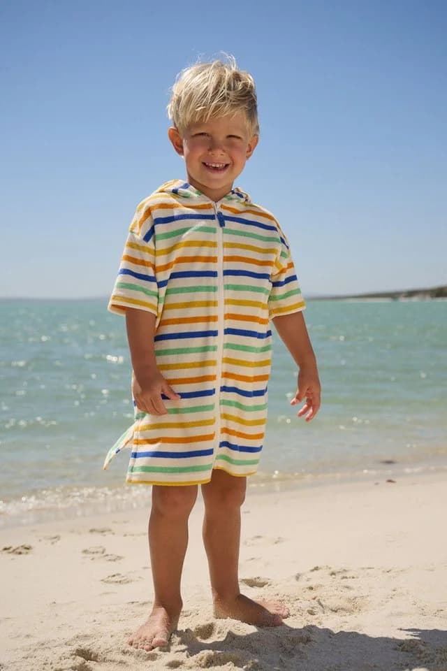 Next Badeponcho Frottee-Cover-up mit Reißverschluss Baumwolle Bunt - Bild 5