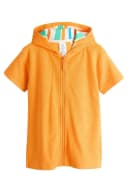 Next Badeponcho Frottee-Cover-up Orange mit Reißverschluss Bild 2