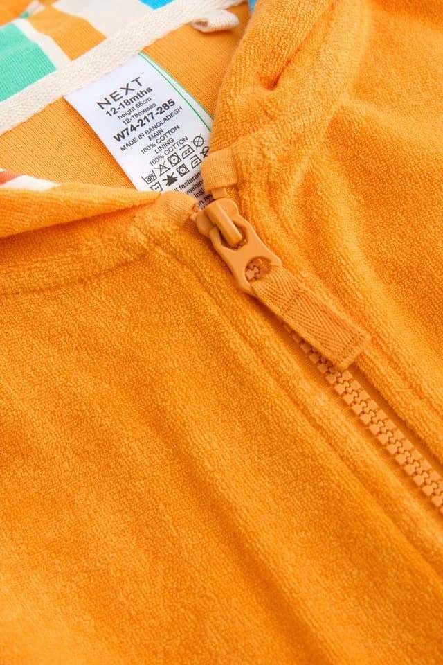 Next Badeponcho Frottee-Cover-up Orange mit Reißverschluss - Bild 3