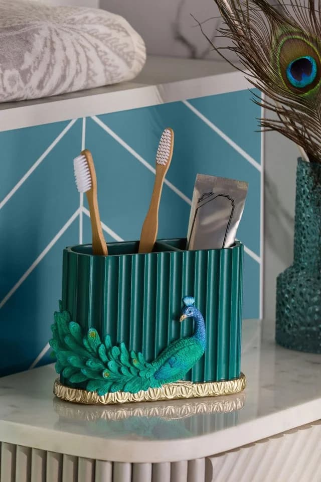 Next Zahnputzbecher Zahnbürstenbehälter Pfau Blau - Bild 3